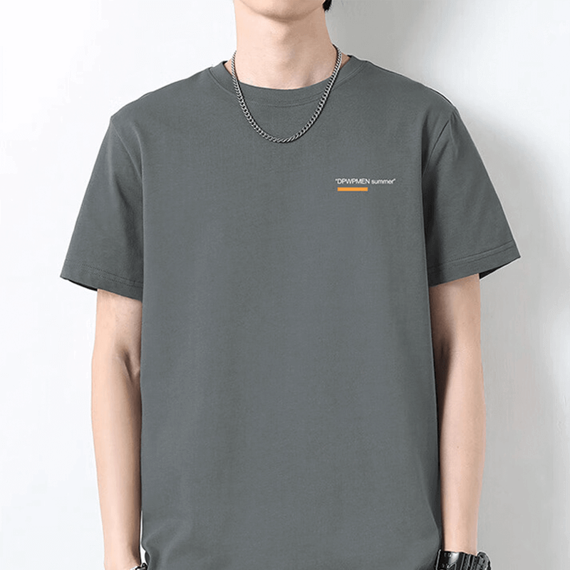 积分兑换卡帝乐鳄鱼（CARTELO）短袖T恤男夏季纯色短袖男士宽松上衣圆领体恤男装 深灰色 XL